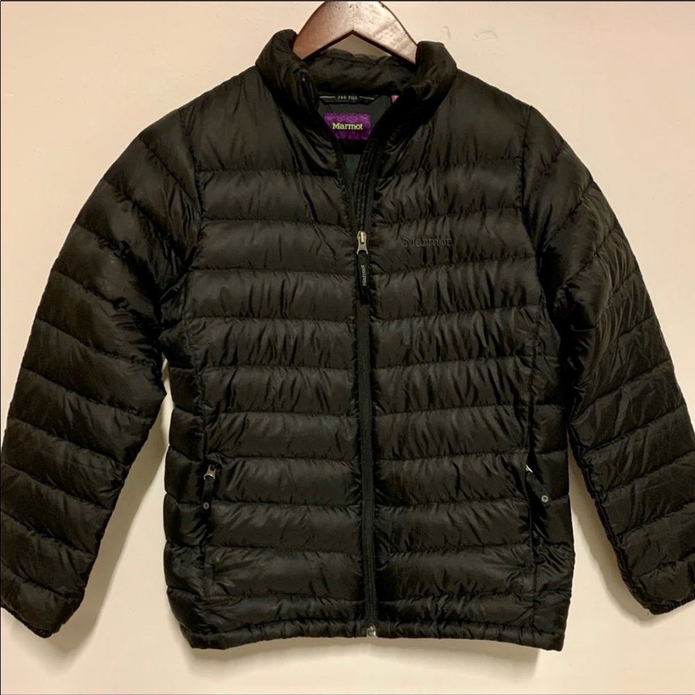 Marmot Black Down Puffer Jacket - Size XL (14) Unisex